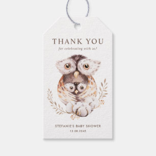 Bedankt voor Moederoen en Babyoen Boho Babyborrel Cadeaulabel