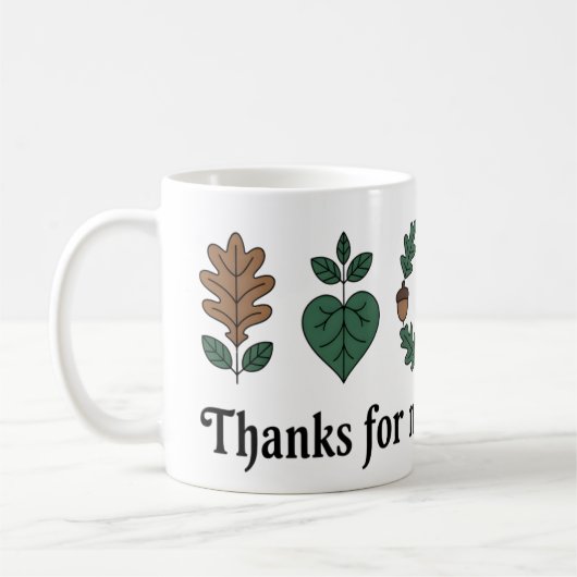 Bedankt voor Never Leafing Me Mok | Grappig Plant (Links)