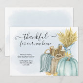 Bedankt voor New Home Rustic Pumpkin Moving Aankondiging (Voorkant / Achterkant)