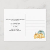 Bedankt voor New Home Rustic Pumpkin Moving Aankondigingskaart (Achterkant)