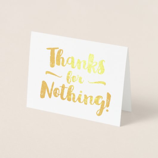 Bedankt voor niets Fancy Folie Kaarten (Voorkant)