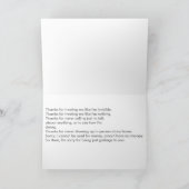 Bedankt voor niets Wenskaart (Binnen)