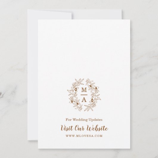 Bedankt voor ons Verloving Wood Kaart (Achterkant)