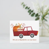 Bedankt voor onze nieuwe Thanksgiving voor het adr Briefkaart (Staand voorkant)