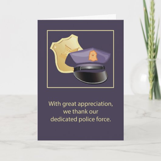 Bedankt voor onze politie Force Pet en Badge Kaart (Voorkant)