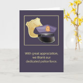 Bedankt voor onze politie Force Pet en Badge Kaart (Gele Bloem)