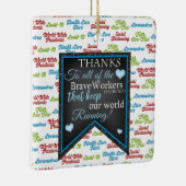 Bedankt voor onze werknemers/helden keramisch ornament (Rechts)