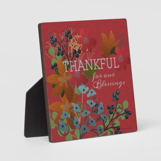 Bedankt voor onze zegeningen | Bergen en bloemen Fotoplaat (Voorkant)