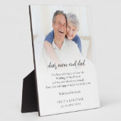 Bedankt voor ouders van Passen getrouwd bruiloft Fotoplaat (Zijkant)