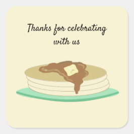 Bedankt voor pantserstack vierkante sticker