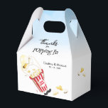 Bedankt voor papaver met popcorn bruiloft bedankdoosjes<br><div class="desc">Parachuting bucket of popcorn.</div>