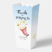 Bedankt voor papaver met popcorn bruiloft bedankdoosjes (Achterkant)