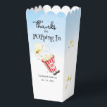 Bedankt voor papaver met popcorn bruiloft bedankdoosjes<br><div class="desc">Parachuting bucket of popcorn.</div>