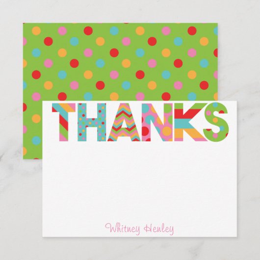 Bedankt voor patterbrieven - Persoonlijke notitiek (Voorkant / Achterkant)