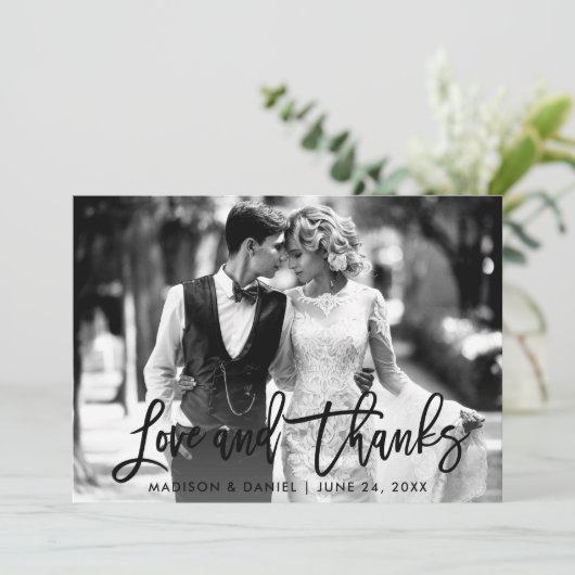 Bedankt voor penseel-Script Love Black en White Ph (Staand voorkant)