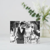 Bedankt voor penseel-Script Love Black en White Ph Briefkaart (Staand voorkant)