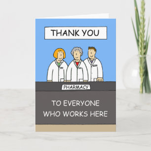 Bedankt voor Pharmacist Cartoon Group Kaart