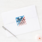 Bedankt voor Popcorn US Flag Militaire Cla Vierkante Sticker (Envelop)