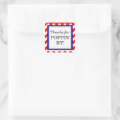 Bedankt voor Poppin' By Square sticker - Chevron (Tas)