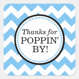 Bedankt voor Poppin' By Square sticker - Chevron