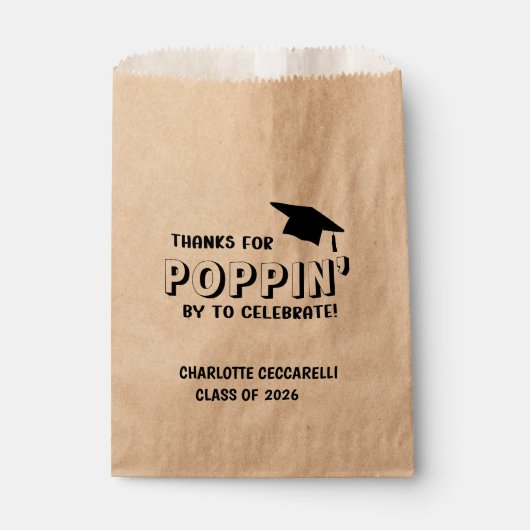 Bedankt voor POPPIN' van Graduation  Bedankzakje (Voorkant)