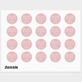 Bedankt voor Popping By Baby shower Popcorn Ronde Sticker (Vel)