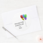 Bedankt voor Popping By Gift Labels, Ronde Sticker (Envelop)