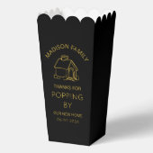 Bedankt voor Popping By Housewarming Party Popcorn Bedankdoosjes (Achterkant)