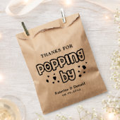 Bedankt voor Popping by Popcorn Wedding Bedankzakje (Geknipt)