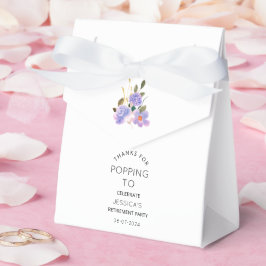 Bedankt voor Popping by Retirement Party Bedankdoosjes