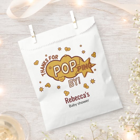 "bedankt voor popping door" baby shower feestgesch bedankzakje (Geknipt)