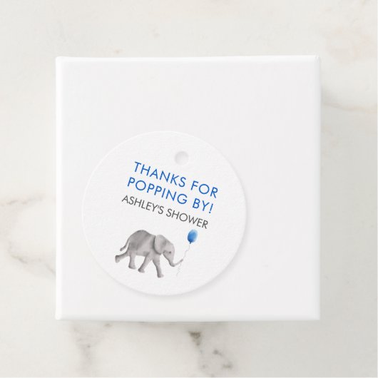 Bedankt voor Popping door Labels, olifant Baby sho Bedankjes Labels (In situ)