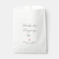 Bedankt voor Popping Door Modern Wedding Treat Sac