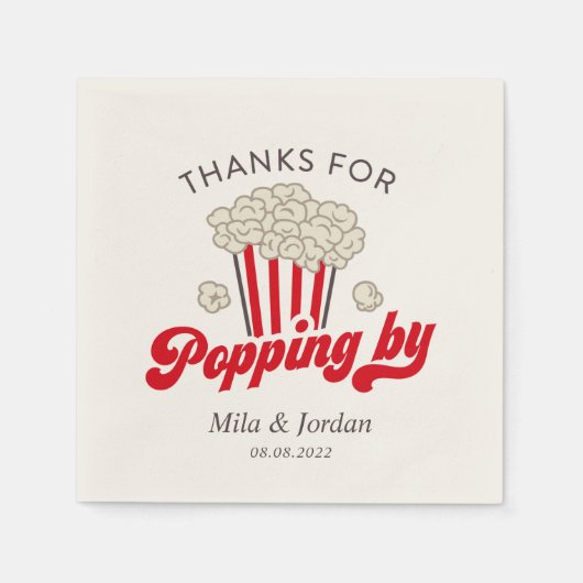 Bedankt voor Popping door Popcorn Napking Servet (Voorkant)