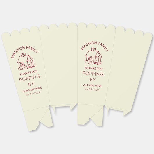 Bedankt voor Popping Herfst Housewarming Party Pop Bedankdoosjes (Ongevouwen)