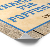 Bedankt voor populaties op cowboy Party Sign Poster (Hoek)