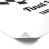 Bedankt voor races met raceborden foto afdruk (Hoek)