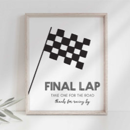 Bedankt voor races met raceborden foto afdruk