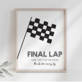 Bedankt voor races met raceborden foto afdruk