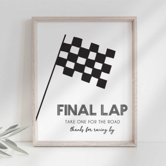 Bedankt voor races met raceborden foto afdruk