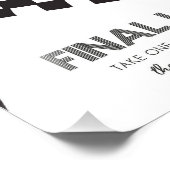 Bedankt voor races met raceborden foto afdruk (Hoek)