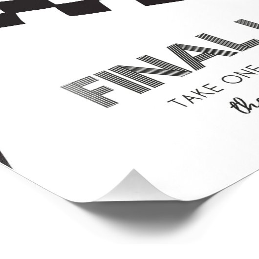 Bedankt voor races met raceborden foto afdruk (Hoek)