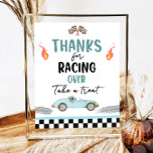 Bedankt voor Racing Over Race Car Two Fast Birthda Poster