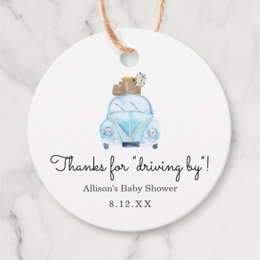 Bedankt voor rijden met een versnellingslabel bedankjes labels (Voorkant)