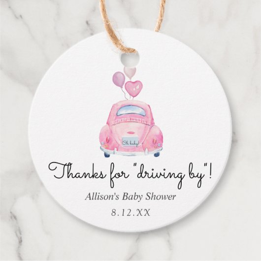 Bedankt voor rijden met een versnellingslabel bedankjes labels (Voorkant)