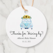 Bedankt voor rijden met een versnellingslabel bedankjes labels (Voorkant)