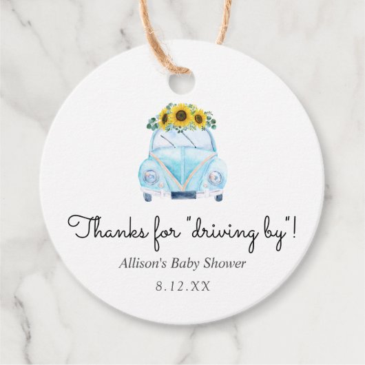 Bedankt voor rijden met een versnellingslabel bedankjes labels (Voorkant)