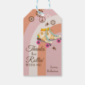 Bedankt voor Rollin' With Me Roller Schaats Cadeaulabel (Achterkant)