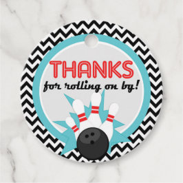 Bedankt voor Rolling On By Bowling Favor Tags Bedankjes Labels