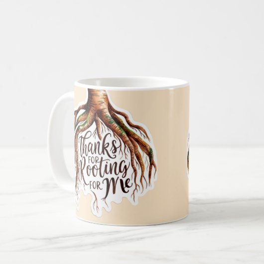 Bedankt voor Rooting for Me Mok (Voorkant links)